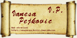 Vanesa Pejković vizit kartica